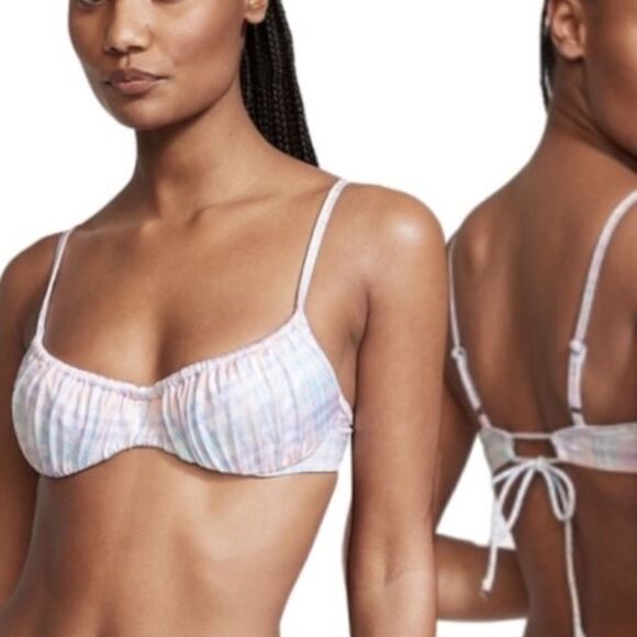 Victorias Secret Ruched Wicked Push Up without padding Bikini Top tweedy - Picture 1 of 6